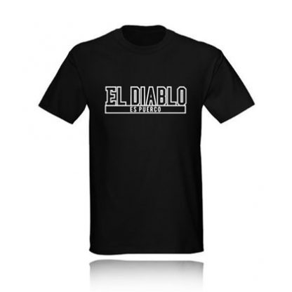 T-SHIRT EL DIABLO ES PUERCO camiseta negra black